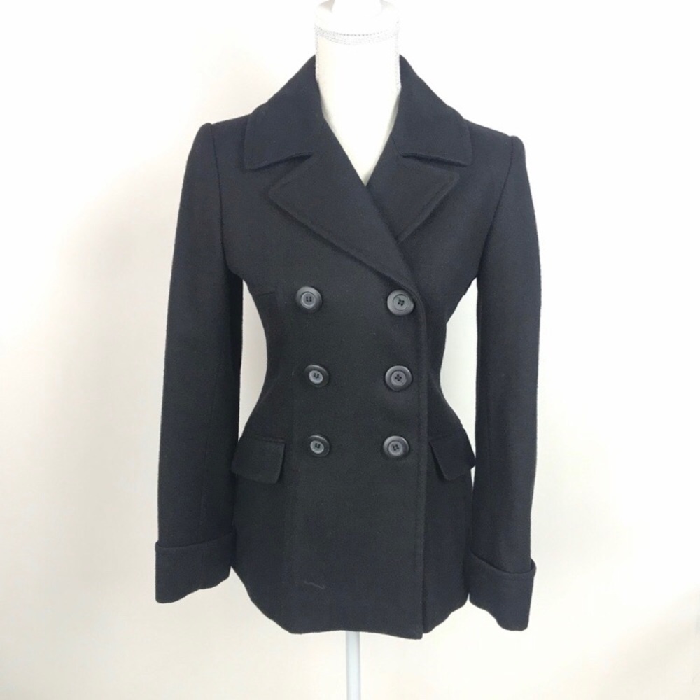 Moda international wool pea coat- Black XS